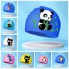 Lightweight Waterproof Children Swimming Cap Silicone Cartoon Kid Swimming Hat Protect Ears Animal Bathing Hats Cap Swiming Pool 6