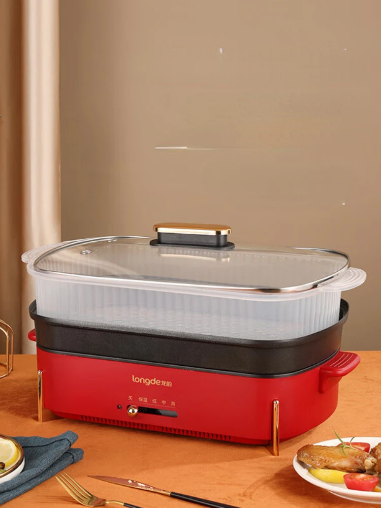 ~L Multi-Functional Cooking Pot Cooking Pot Barbecue Pan Electric Baking Non-Stick Pan electric skillet 2