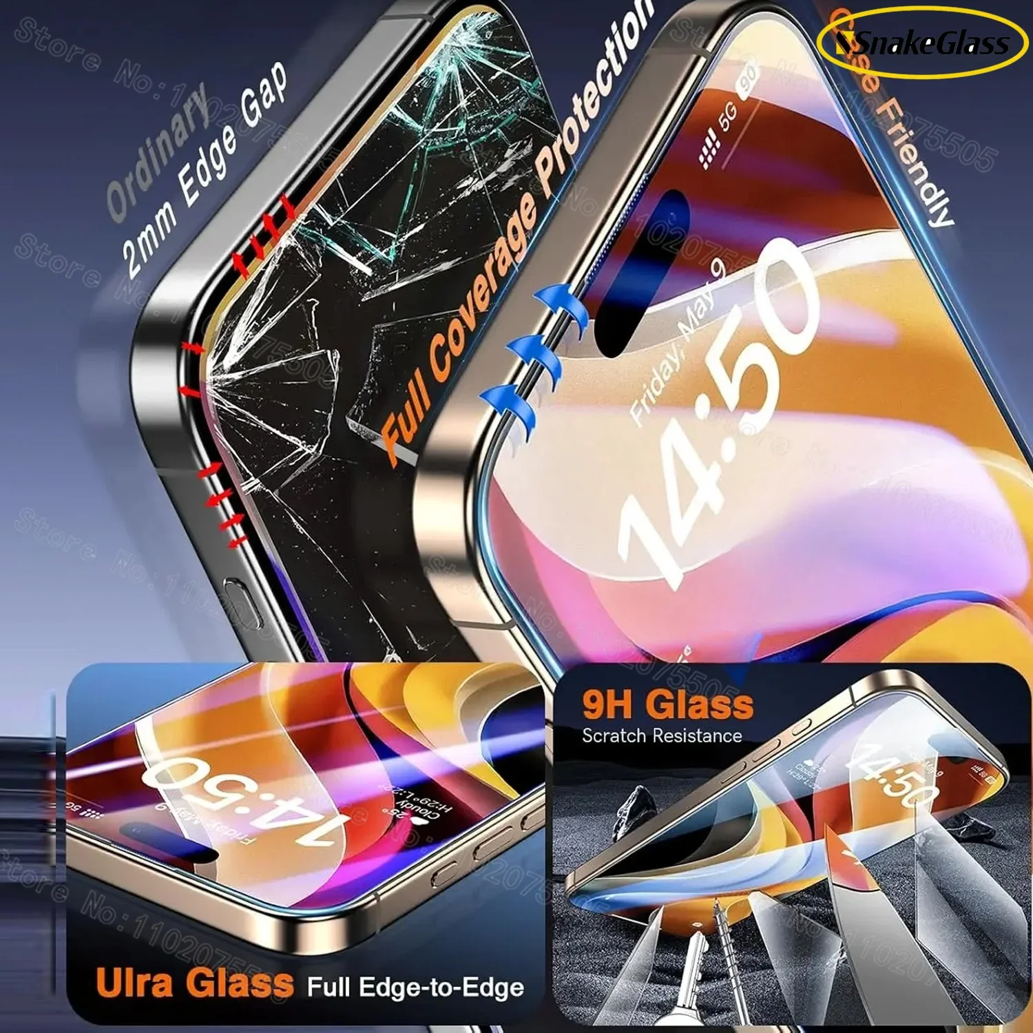 Premium 4-in-1 HD Tempered Glass & Camera Protection Set