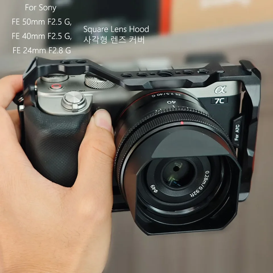 Sony fe、40mm、f2.5 g、sell40f25g用の金属製bayonetスクエア