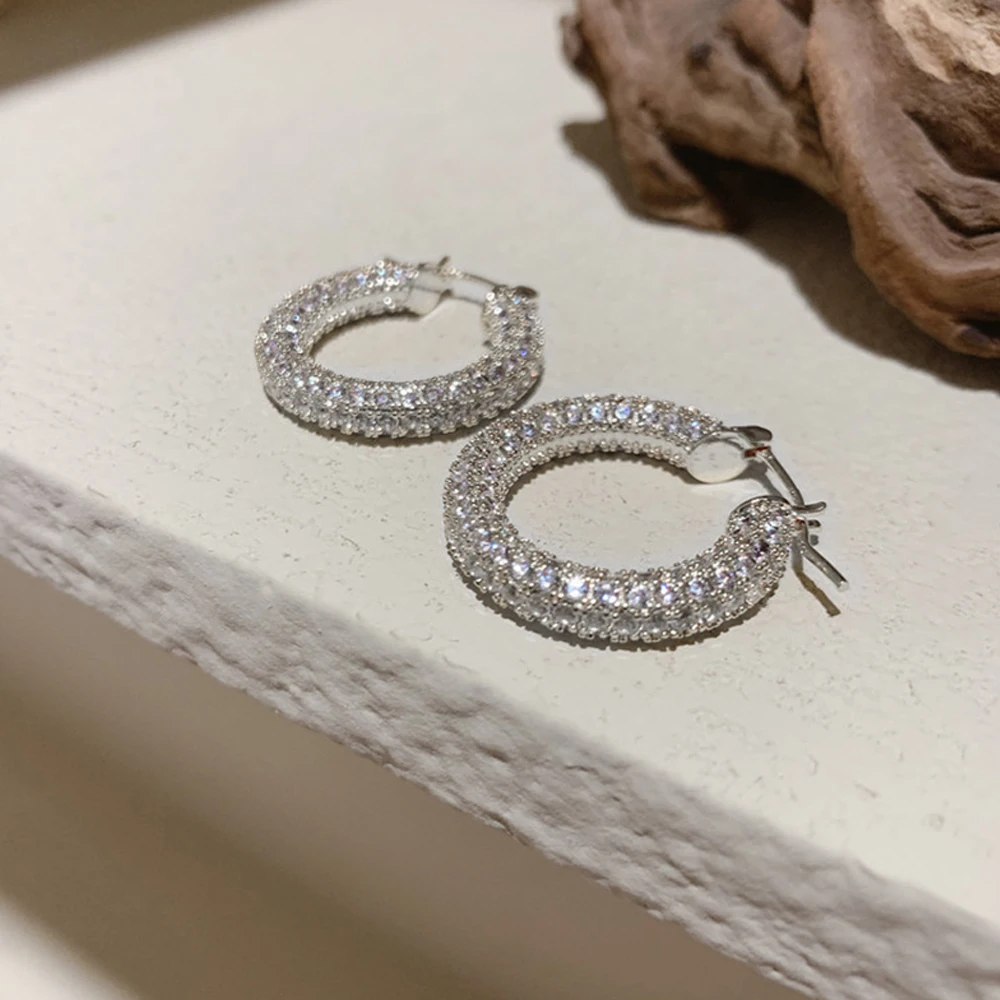 [STONE HENgE] 韓国ブランド☆14K☆U0062 Earrings 925 Silwer 14 Gold Plated Hoop Earring Octagan, Gold Filled