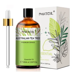 Luxe Aromatherapy Essential Oils Collection - Lemon, Eucalyptus, Sweet Orange, Cinnamon, Vanilla - 100ml (Australian Tea Tree)