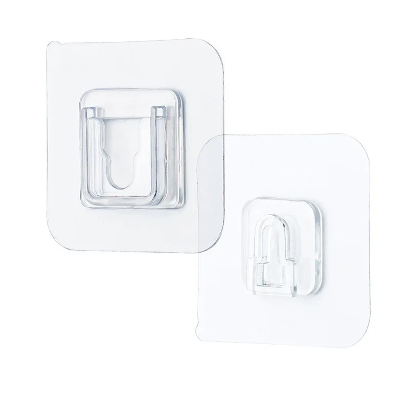 Double-Sided Self-Adhesive Wall Hooks for Kitchen and Bathroom Organization