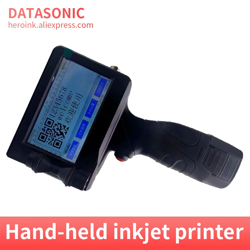 

1pcs Portable Handheld Inkjet Printer Production Date Barcode Label Coding Machine Batch Number QR Permanent Quick Drying