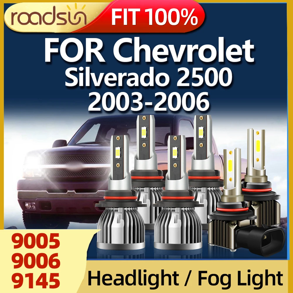 

Фары головного света Roadsun, 9005, 9006, 9145, 6000, 2500 K, 2/6 шт.