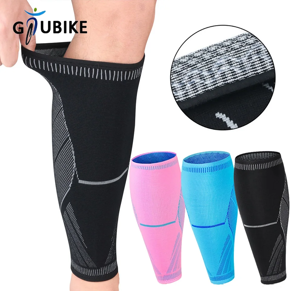 Sports Knitting Calf Compression Sleeve Shin Guard Leg Sleeves Calf Support Running Cycling Football Training GTUBIKE 1PCS