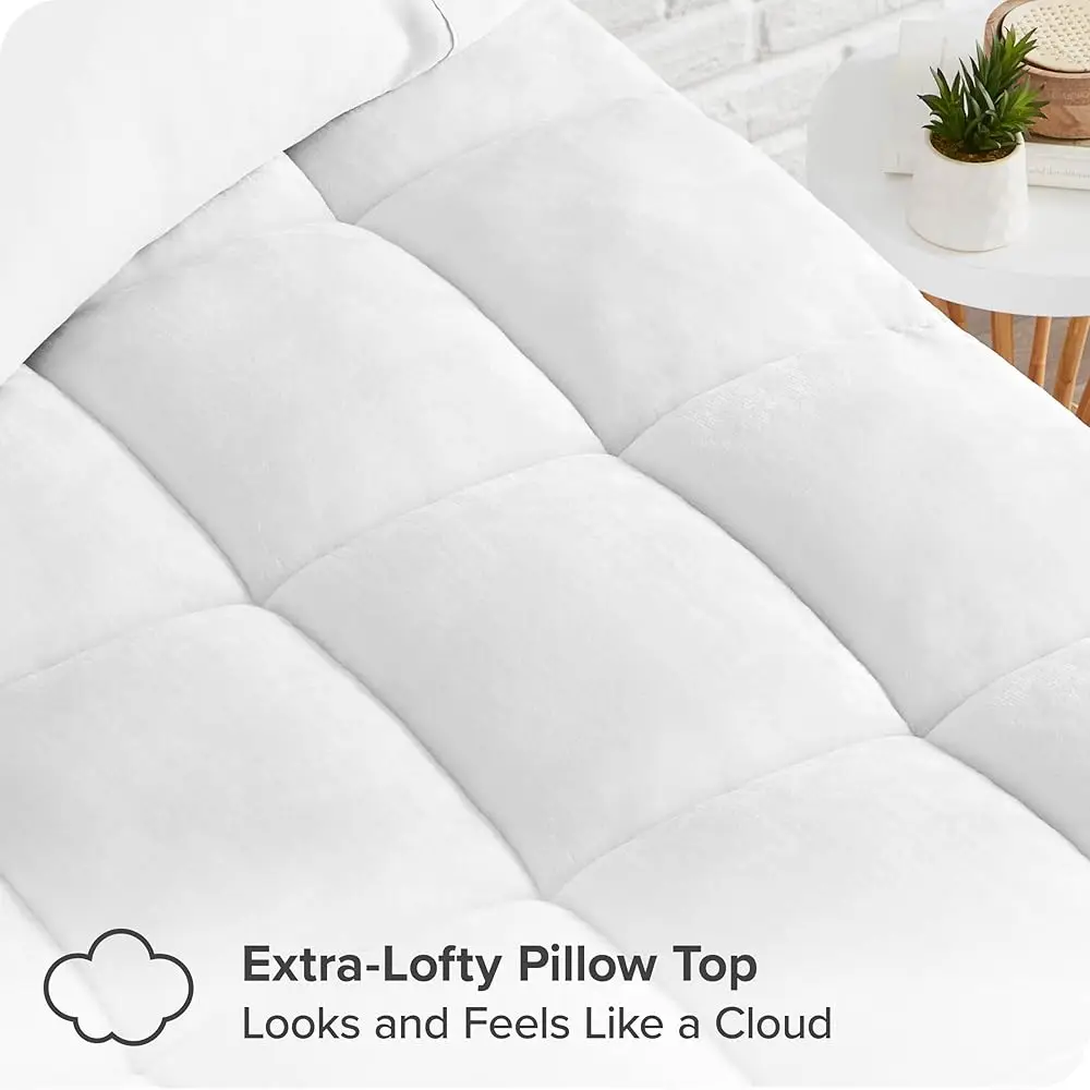Mattress Topper Queen Size Extra Thick Mattress Pad 8-21" Deep Pocket Soft Down Alternative Fill Protector Pillow Top