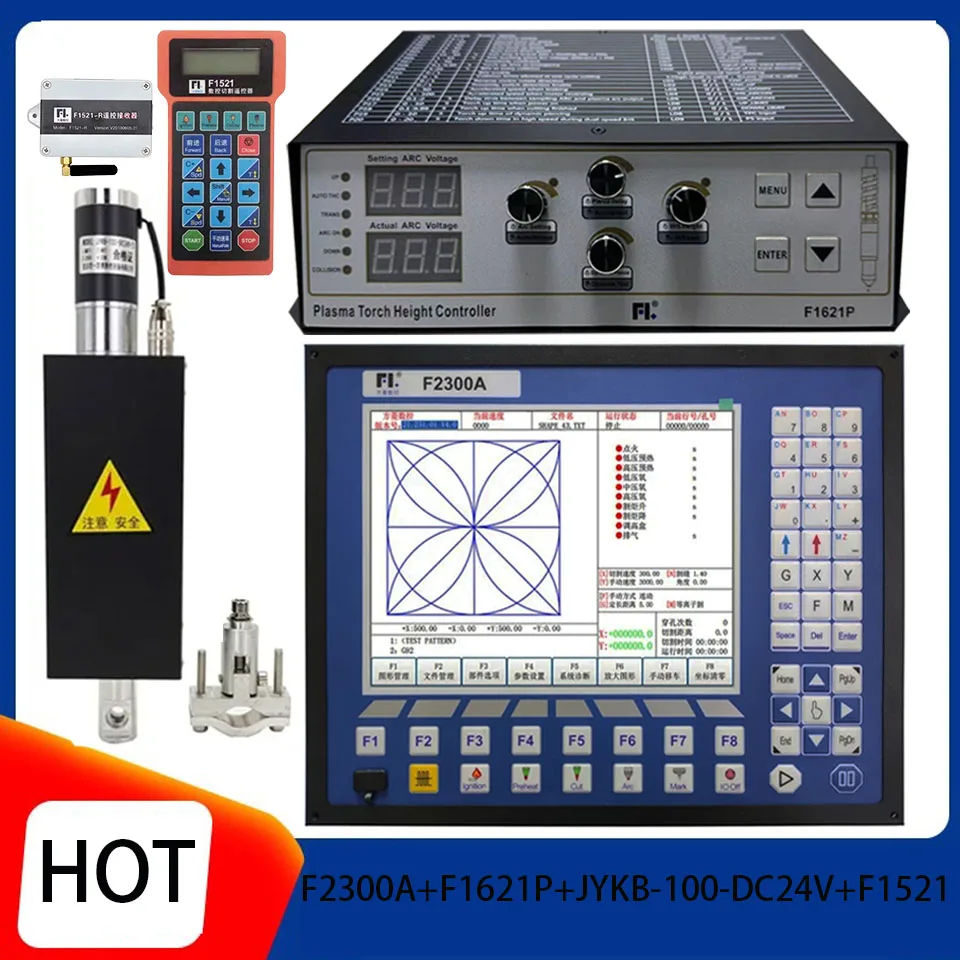 

F2300A plasma controller kit+F1621P arc voltage regulator CNC system THC+elevator kit JYKB-100-DC24V-T3-F1521