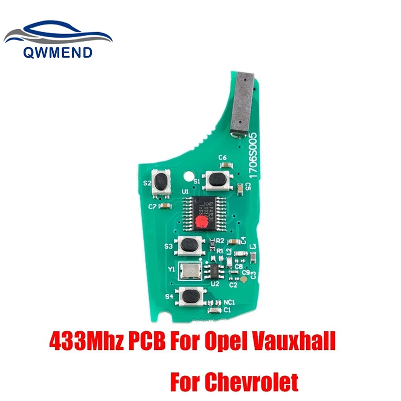2/3/4 Buttons Remote key PCB For Chevrolet 433Mhz Malibu Cruze Aveo Spark Sail Opel Key Electronic Board | Автомобили и мотоциклы