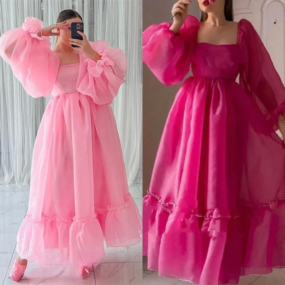 

Prom Dresses Sexy Off the Shoulder A-Line Ruched Organza Formal Occasion Gown vestido feminino evangélica sukienki