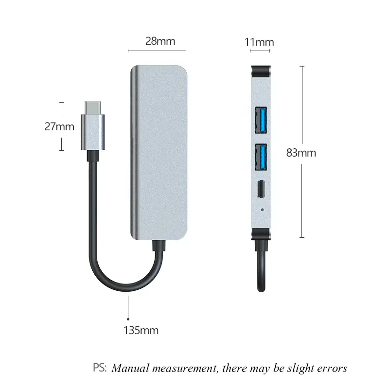 멀티 포트 USB 허브 3.0, 맥북용 HDTV 어댑터, 4 in 1