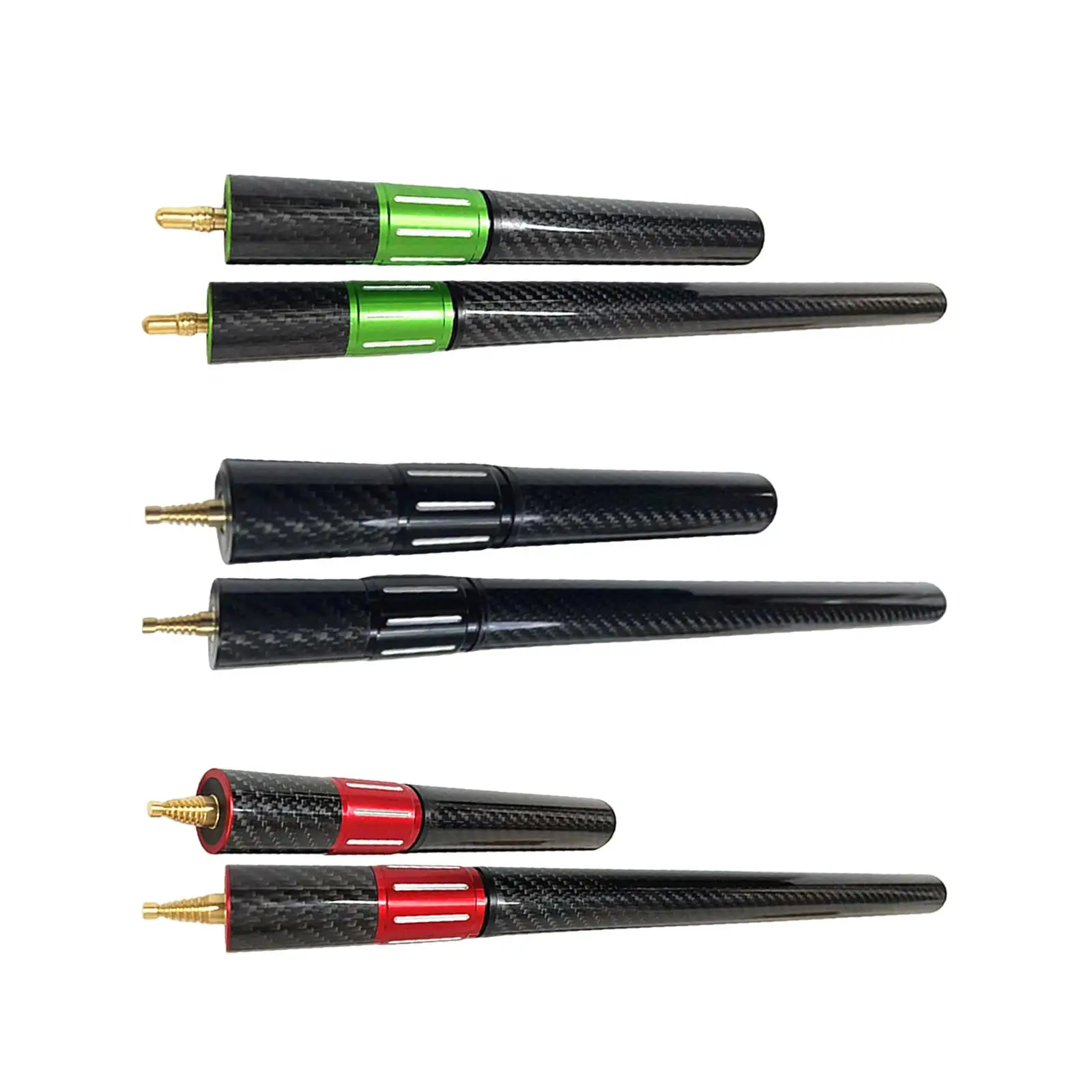 2Pcs Pool Cue Extender Telescopic Billiards Pool Cue Extension Compact Cue End Lengthener for Adult Billiard Accessories