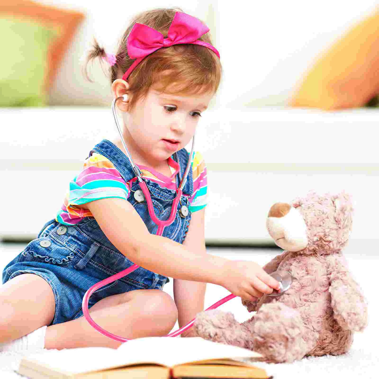 Play Stethoscope for Kids Doctor Playset Real Working That Works Toy Toys Nurse Children Single Use 4