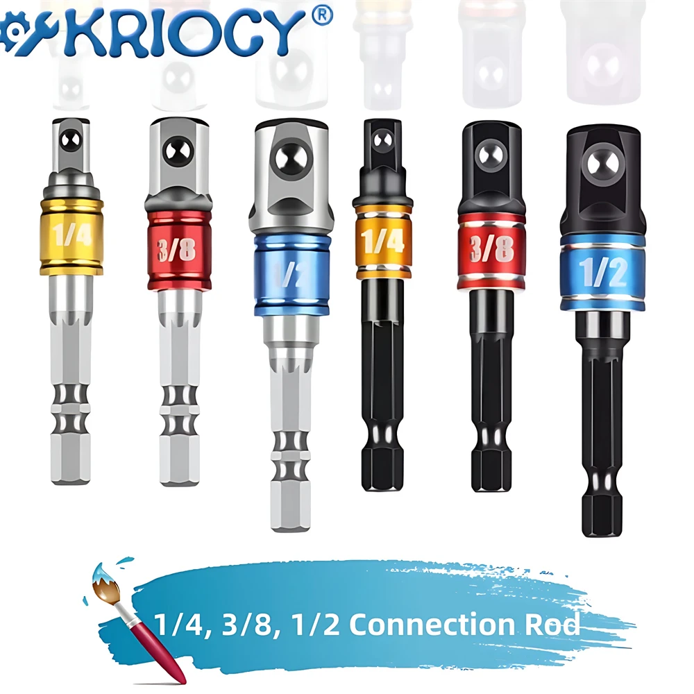 

Hexagonal Shank Sifang Adapter Sleeve Connection Rod/1/4, 3/8, 1/2 Color Electric Socket Connection Rod/Socket Connection Rod