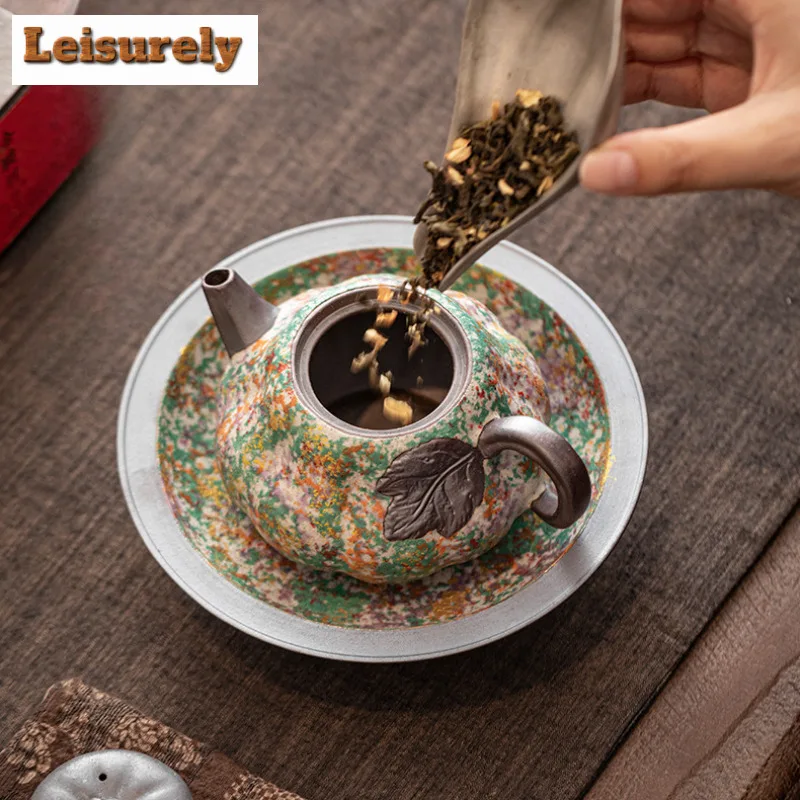 225ml Lifting Handle Teapot Zen Tea Infuser Pot Tea Making Kettle With Ball Hole Flower Tea Tea Services Supplies Ornaments Gift