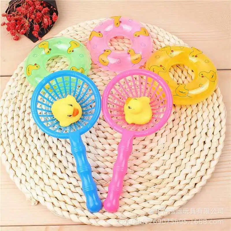 5pcs Baby Cute Mini Small Inflatable Swimming Squeeze Shower Washing Bath Swimming Pool  Duck Rings Floating Baby Bath Toys baby toddler toys developmental	