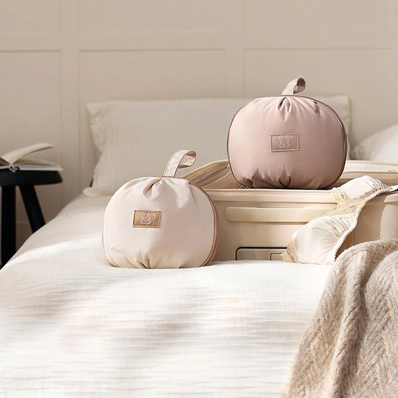 Portable Travel Underwear Socks Bra Organizer Bag Polyester Fiber Handheld Storage Bag For Intimate Clothes Ball Shaped