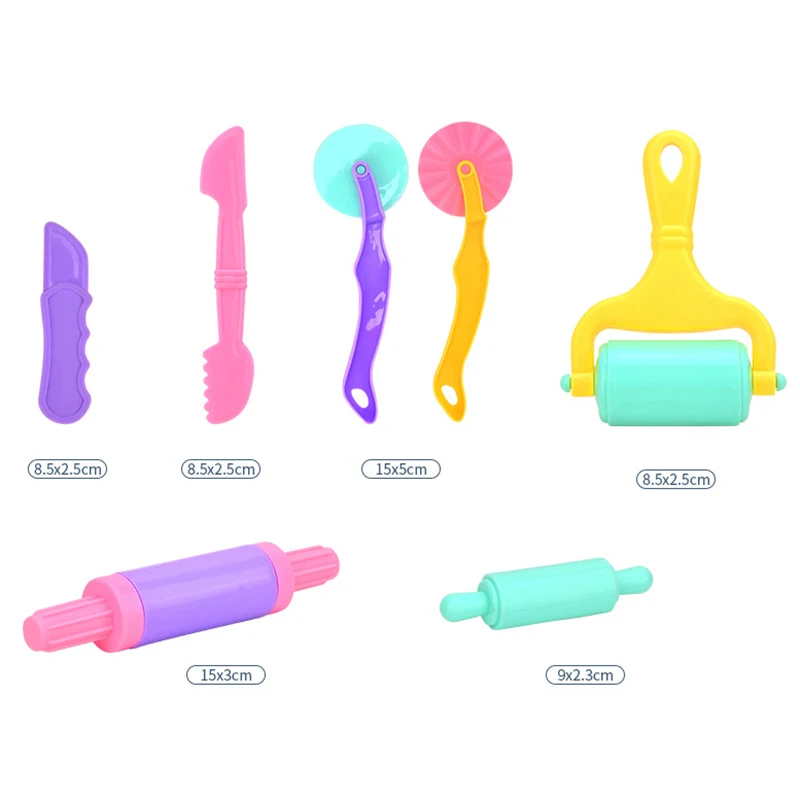 Play Dough Model Tools Creative 3D Plasticine Playdough Set Clay Cutters Moulds Deluxe Set Learning Education Kids Toys 2