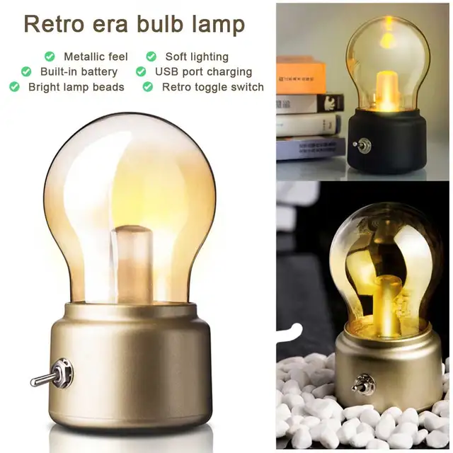 1 Lampe LED Vintage Veilleuse Portable Lumière De Noël Lampe - Temu France