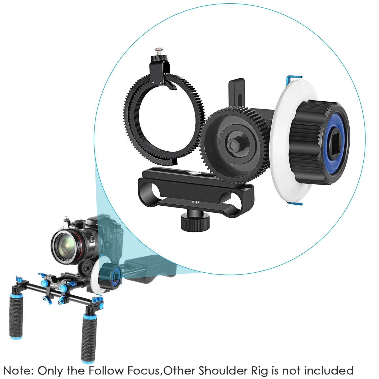 Neewer Follow Focus With Gear Ring Belt For Canon And Other Dslr Camera