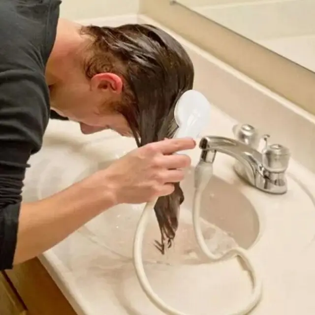Hordozható Kézi Splash Zuhanyzós Kutya Macska Zuhany Kád Csaptelep Rögzítő Tömlő Head Mosó Sprinkler Zuhanykészlet Fürdőszeres Szerszámok