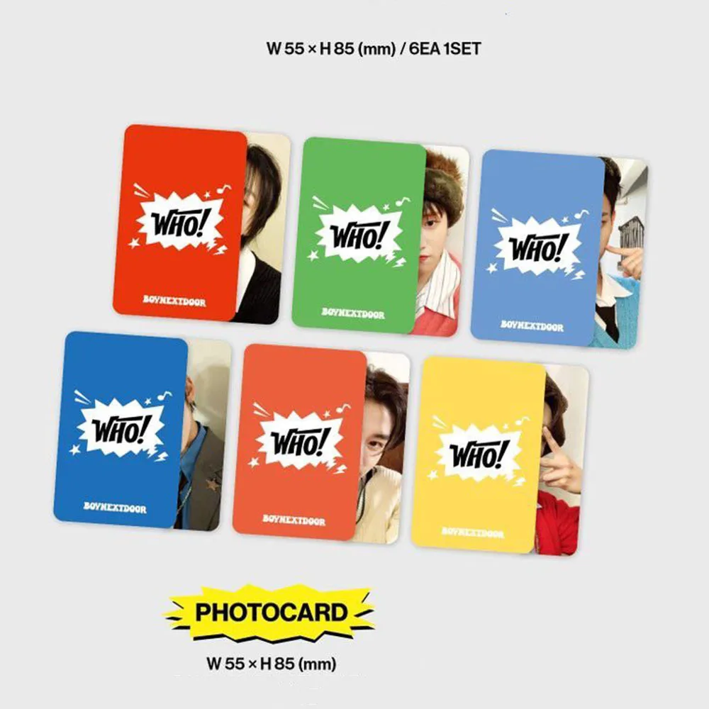 

6Pcs/Set KPOP BOYNEXTDOOR WHO...Album Weverse Ver Photocards Jaehyun Taesan Riwoo Cute Selfie Lomo Cards Fans Collection Gifts
