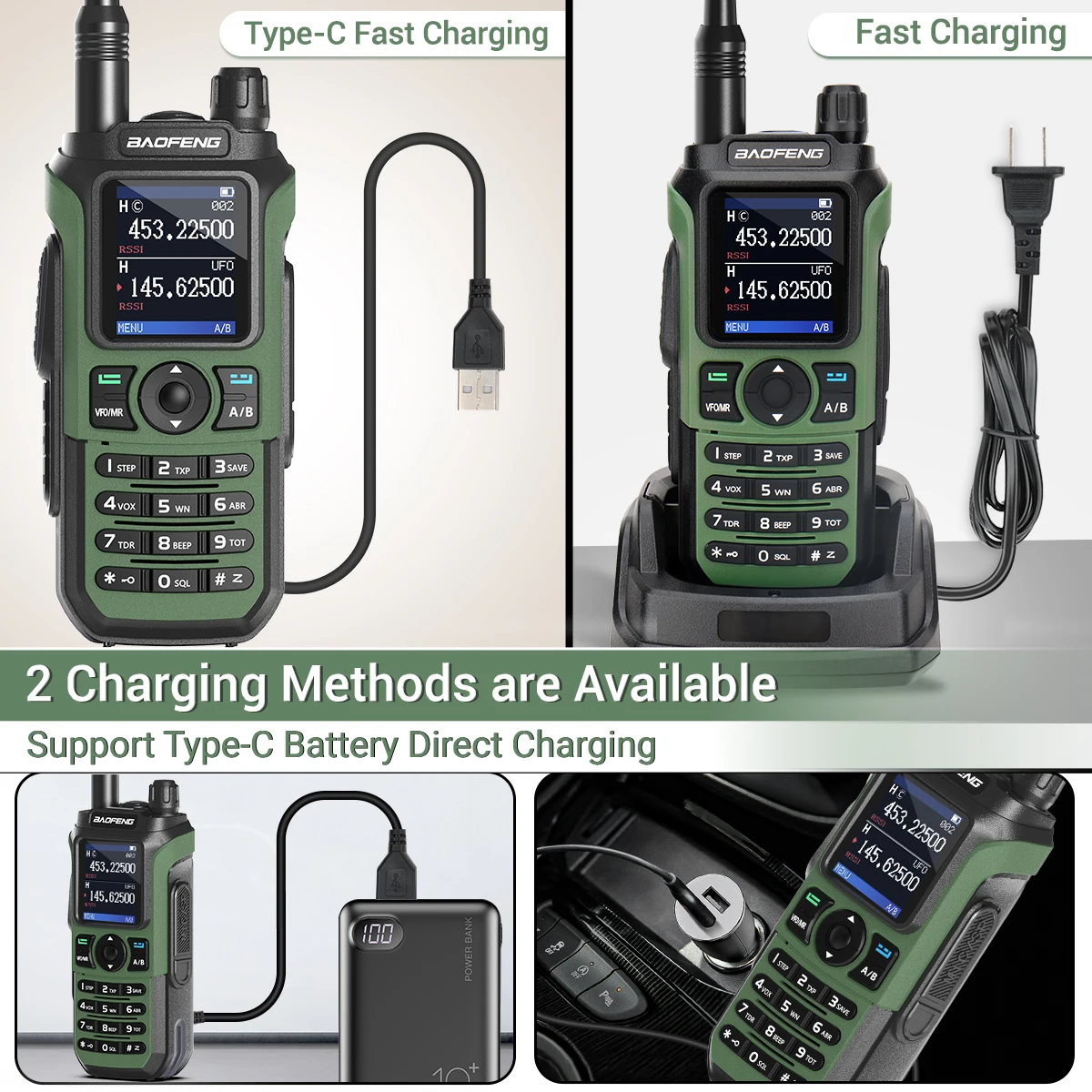 Baofeng UV-21 PRO V2 Walkie Talkie Long Range Wireless Copy Frequency Type-C Charger Full band Powerful Waterproof Two Way Radio 4