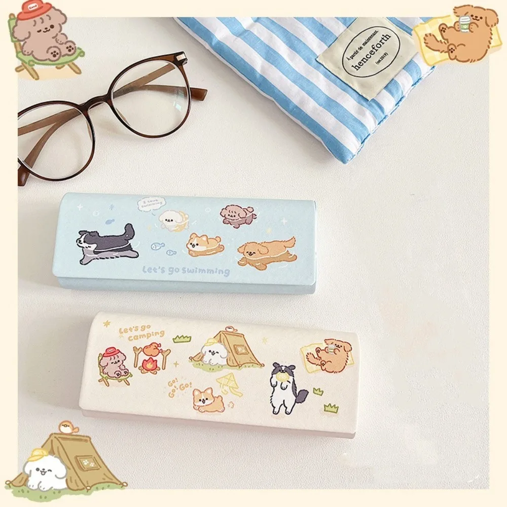 Pu Leder Glas Fall niedlichen Harts chale Glass chutz Glasbox Katze Muster Sonnenbrille Aufbewahrung sbox Frauen – Detail 2