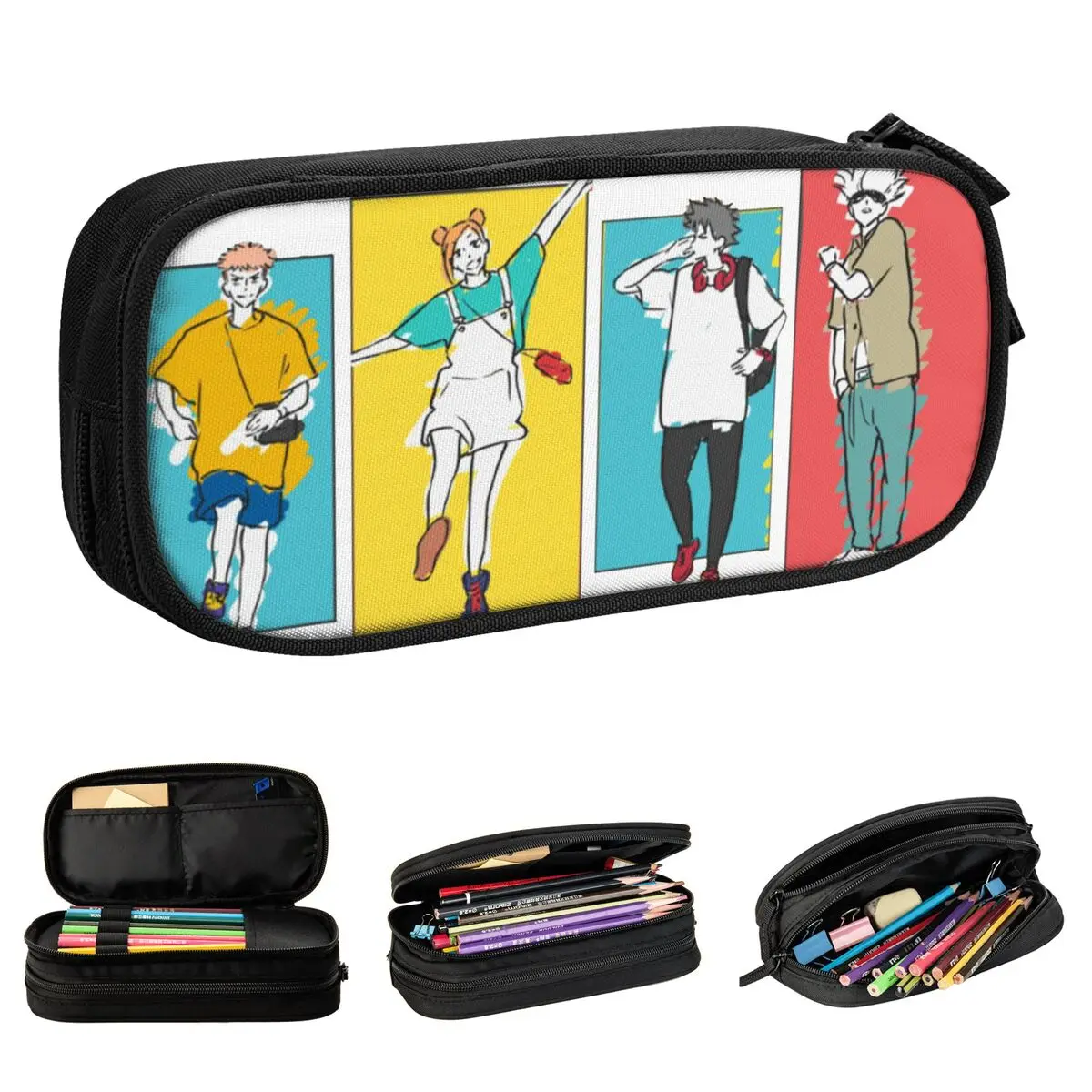 

Пенал для девочек и мальчиков, аниме пеналы для ручек и карандашей с большой вместимостью, школьные подарочные Канцтовары