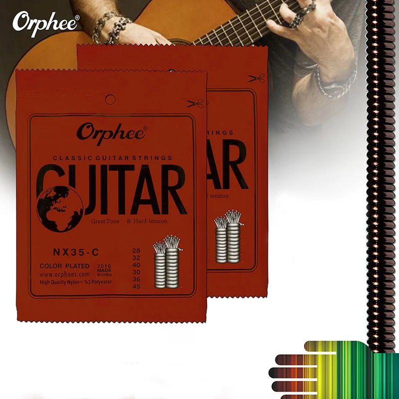 Orphee6pcssetNX35CFullSetBlackNylonClassicalGuitarStrings