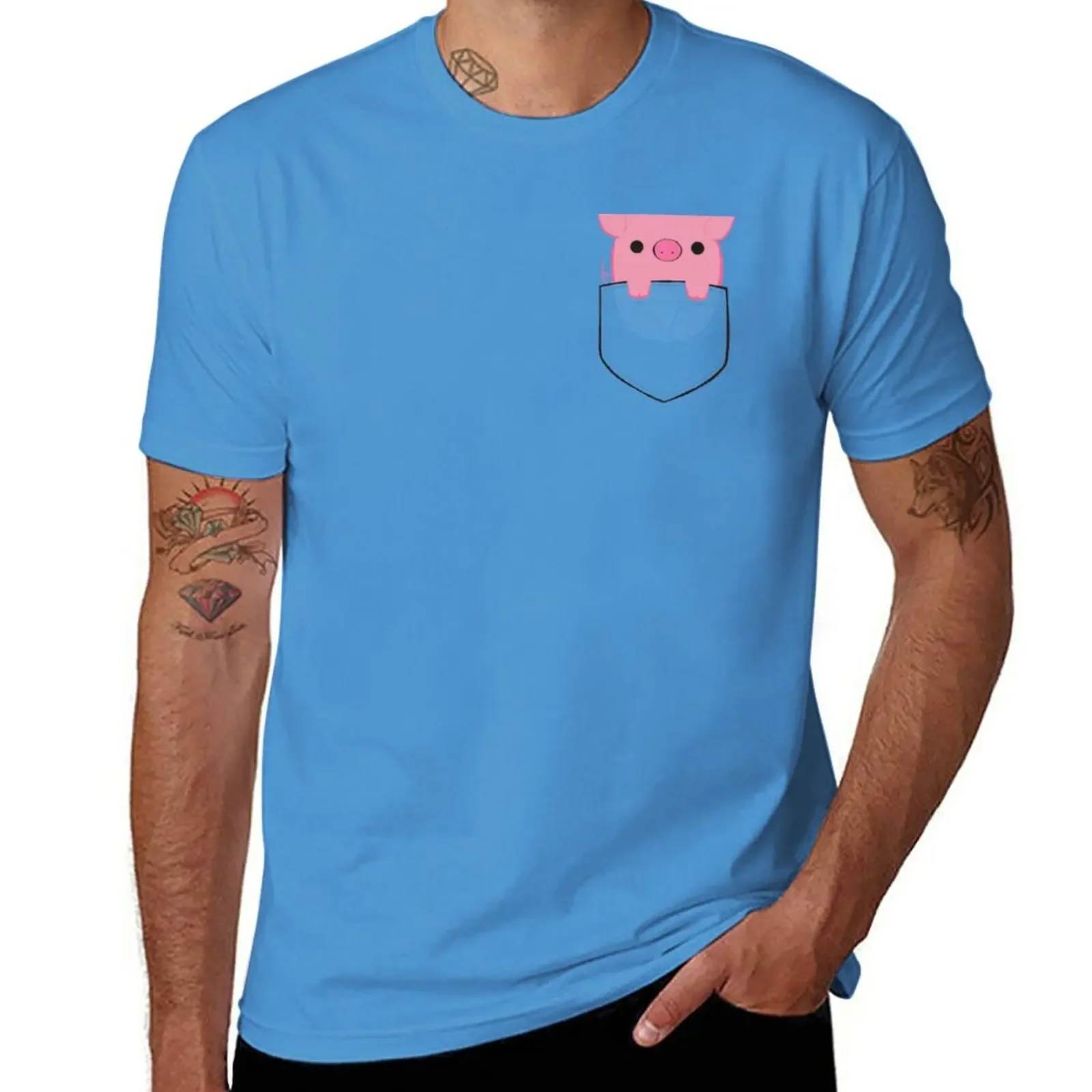 

Pocket Pork T-Shirt customs cute clothes blanks mens vintage t shirts