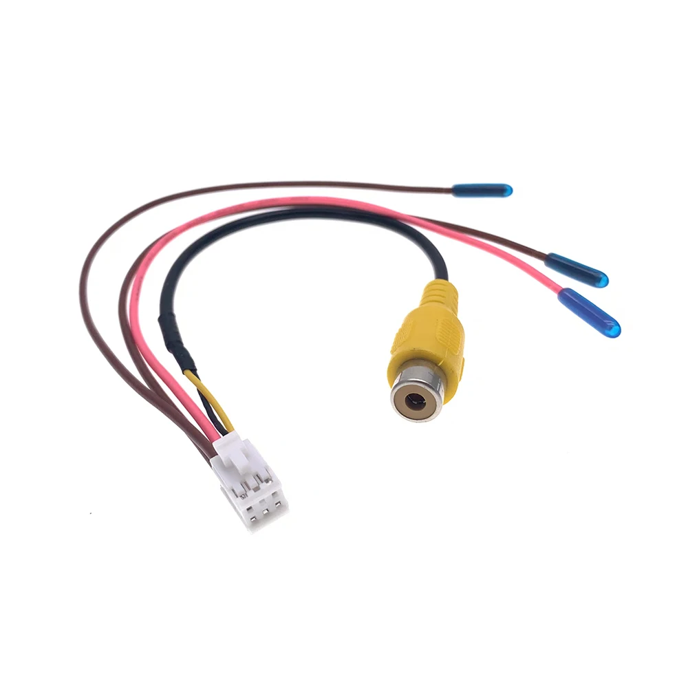 자동차 DVD 라디오 RCA 카메라 비디오 입력 케이블 어댑터 와이어 커넥터, Flyaudio G6S G7 G8 G9 6600 7600 안드로이드 내비게이션, 6 핀