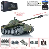 1/16 Scale Heng Long RC Tank Model Toys 7.0 FPV Customized Panther G RTR 3879 Metal Tracks Wheels Gift TH17492-SMT5 1