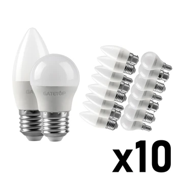 LED 전구 에너지 효율적인 G45 C37 E14 E27 3W 5W 6W 7W ac220v-220 V AC110V, 집 장식용 Led 골프 전구 램프, 10 개