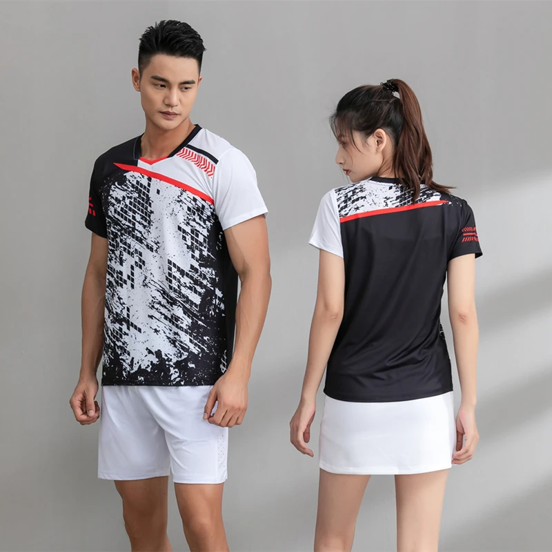 Short Sleeve T Shirt Long Sleeve T Shirt Sports Clothes Tennis Shirt Women & Men Badminton Uniform Table Tennis T-shirt Shorts Skorts Print Training Suit Ping Pong Tops Skirts