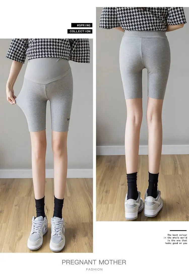 Fattened Large-size Maternity Shorts Summer Thin Cotton Outer Wear Anti-light Yoga Leggings 100kg Pregnant Women