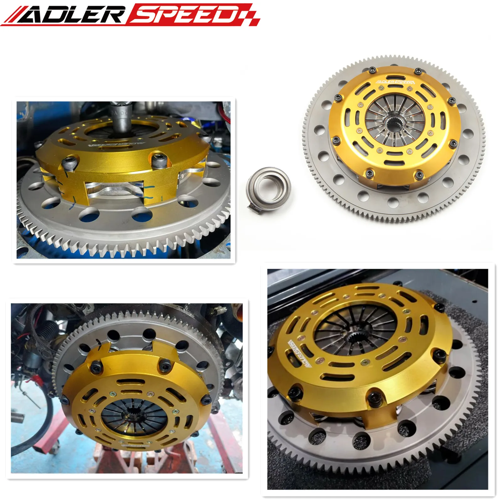 ADLERSPEED Racing Clutch Twin Disc Kit Medium WT Flywheel For ACURA