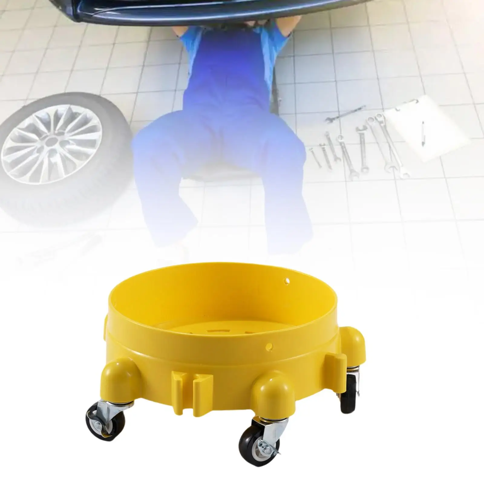 Car Wash Bucket Dolly Heavy Duty Swivel Caster Rolling Detailing Wash Bucket With Wheel rolling bucket cart for car washing pain
