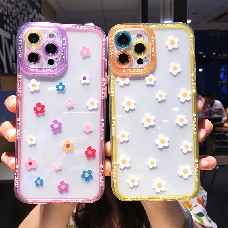 Per Oppo A54S Custodia Moda Fiori Colorati Daisy Clear Oppo A16 A16S A53S 5G Custodia Per Telefono Cph2273 Cover Morbida Trasparente Carina A53