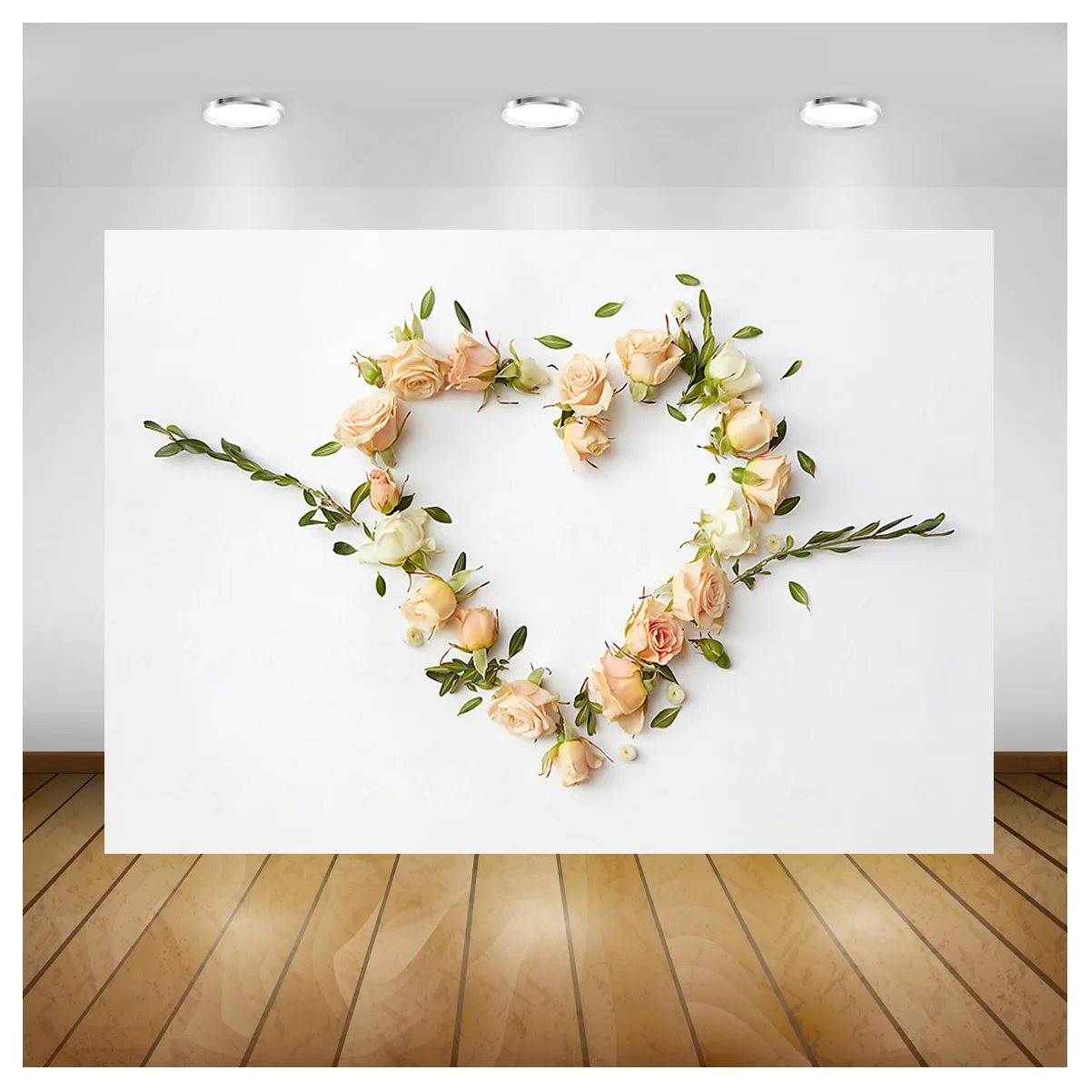 

Valentines Day Photography Backgrounds Wedding Photo Rose Flower Wall Love Portrait Backdrop Photo Studio QR-03