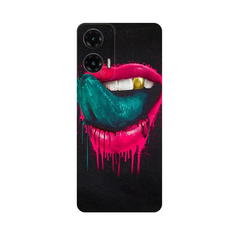 Cute Cartoon Silicone Back Cover with Soft TPU Bumper