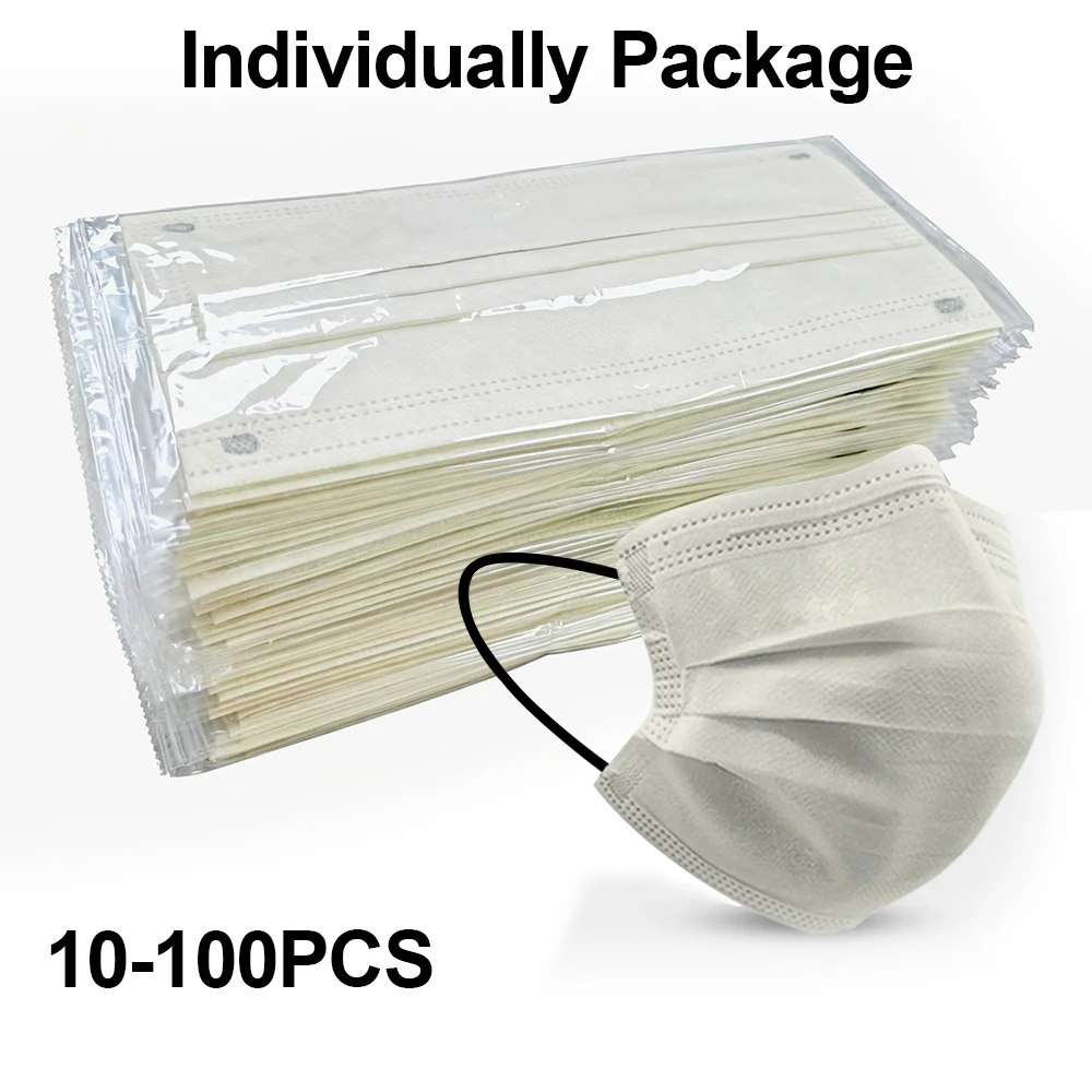 Masques chirurgicaux Type IIR en gros, lot de 10 pièces emballé individuellement.