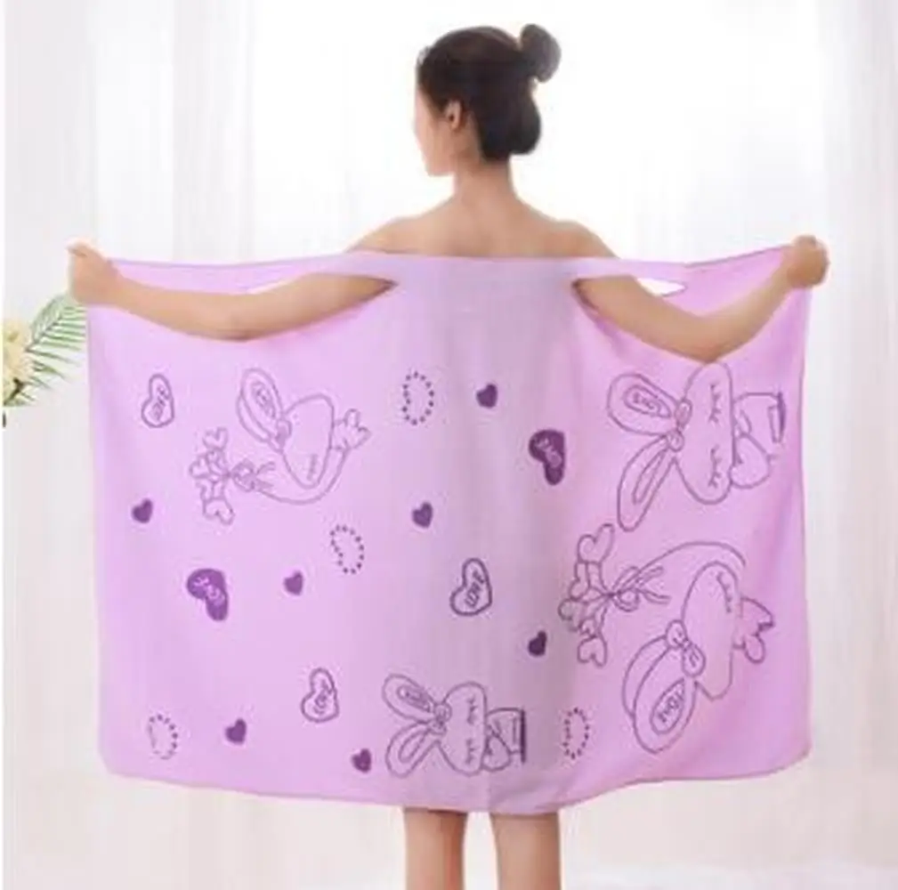 Wearable Bath Towel Superfine Fiber Bathroom Bathrobe Soft Absorbent Towel For Home Skin-Friendly Spa Beach Towels Home Textile bath towel microfiber towel