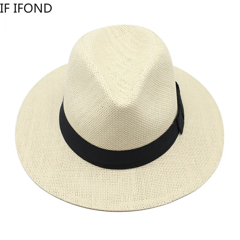 Classic Panamá Verano Fedora Papel Trilby Sun Paja Sombreros Para Hombre Mujer Sombrero Playa - China Sombrero De Playa Y Playa Mujer Hat Precio