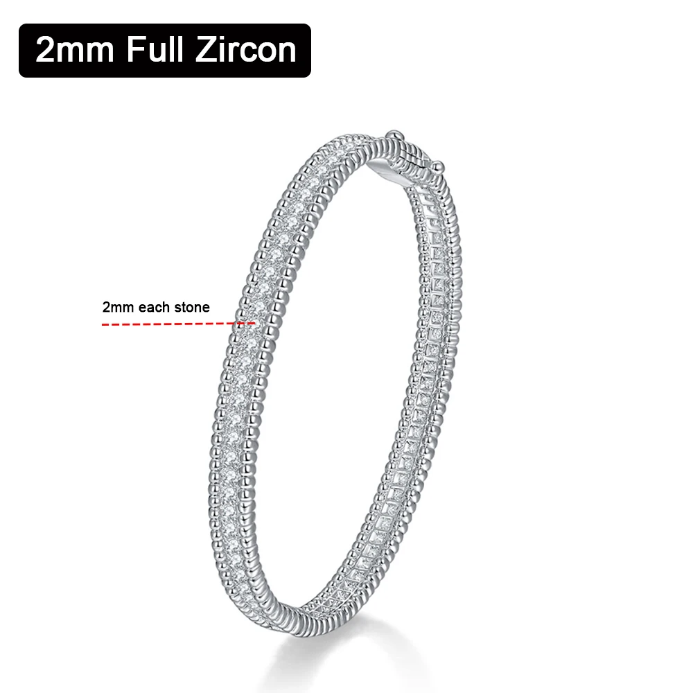 【HYERES LOR】25SS★ Silver Moissanite Accent Slim Bangle Amazon.com: Precious Accents Sterling Silver Polished and D