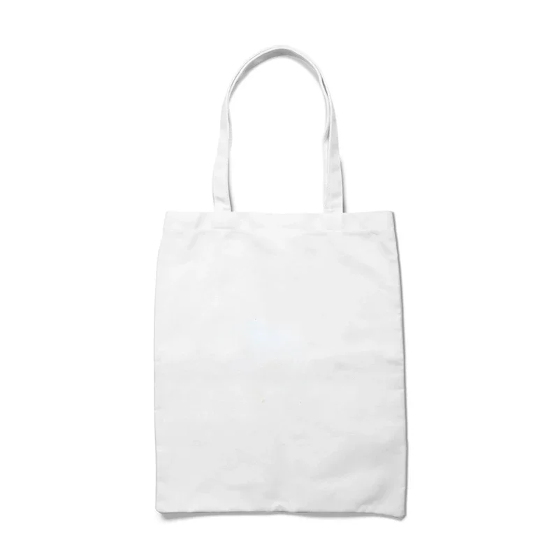 Canvas Tote Bag Shopping Add Your Text Letter Picture Print Design White Unisex Fashion Travel Handbag