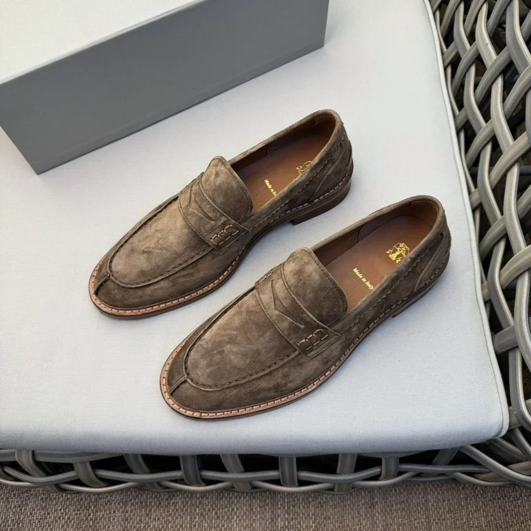 BILLIONAIRE BLSK CPRT Shoes Cowhide 2025 new business leather quality casual comfortable motion Men‘s European big size 39-46 4
