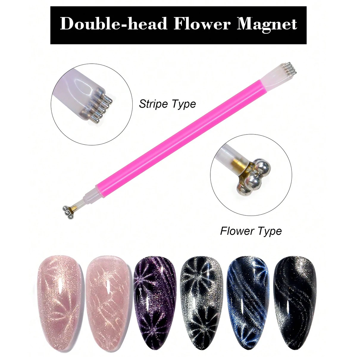 1Pc Nail Magnet Tool Magnet Multi-Functional Magnetic Nail Art Tool Wand For Cat Eye Effect Use With Polish Gel cat eye nail tool magnetic nail art tools magnetic nail pen magnetic nail tools