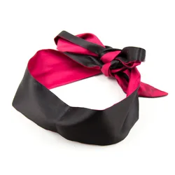 Luxurious Silk Eye Mask - Elegant Two - Tone Sleep Accessory (Rose and black)