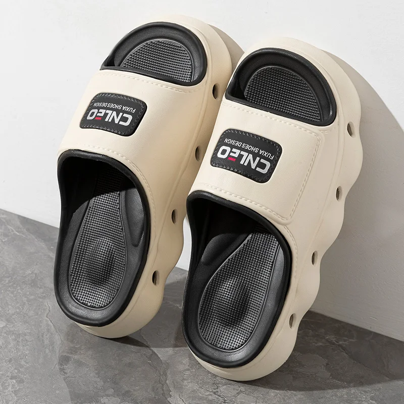 New letter women's slippers summer EVA soft bottom men's sandals trendy lightweight beach shoes for men indoor and outdoor